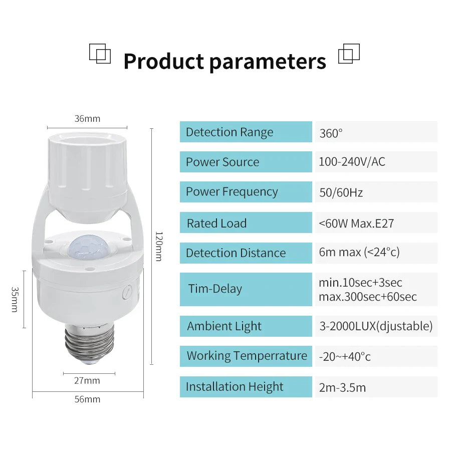 Motion-Activated Adjustable Smart Light Socket - Image 5