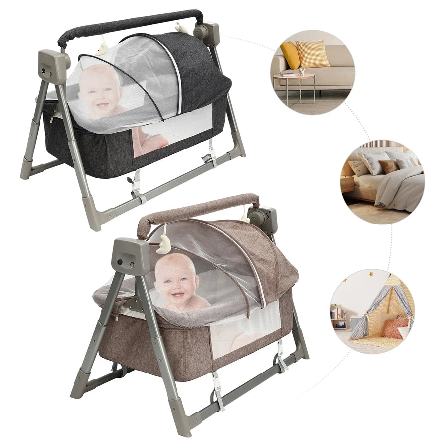 Automatic Rocking Music Remote Control Baby Crib - Image 2