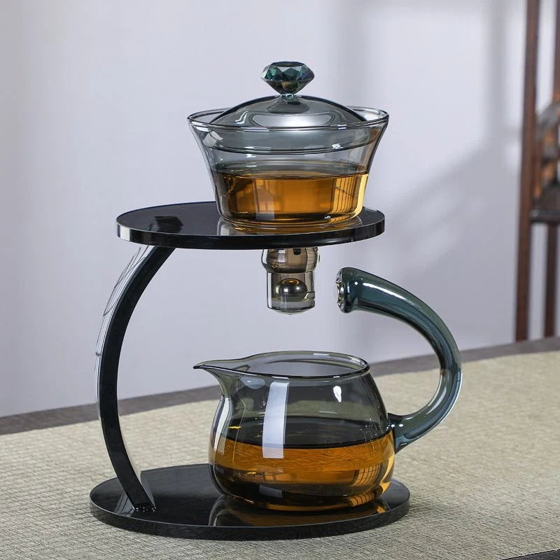 Smooth Arch Glass Magnetic Teapot Set - Image 2
