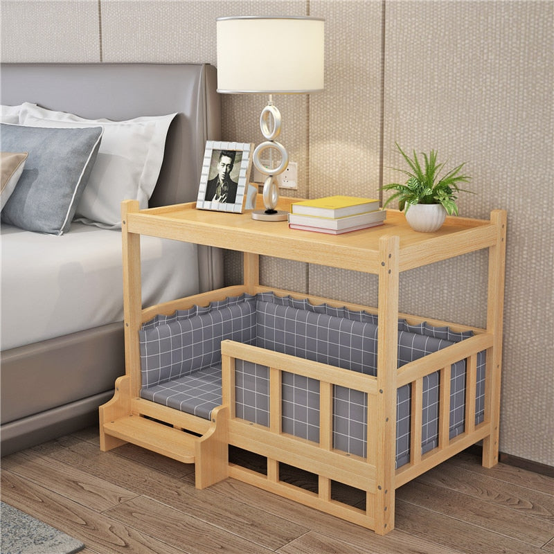 Furry Friend Detachable Pet Wooden Table Bed - Image 7
