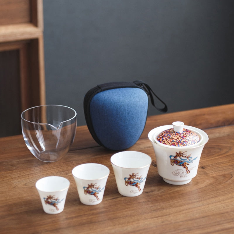 Magical Winter Ceramic Tea Cup Set - Image 1