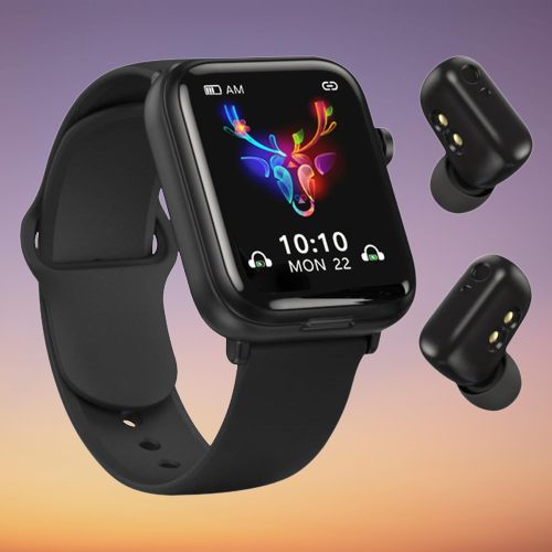 Touch Screen Fitness Earphones Smartwatch - Image 0