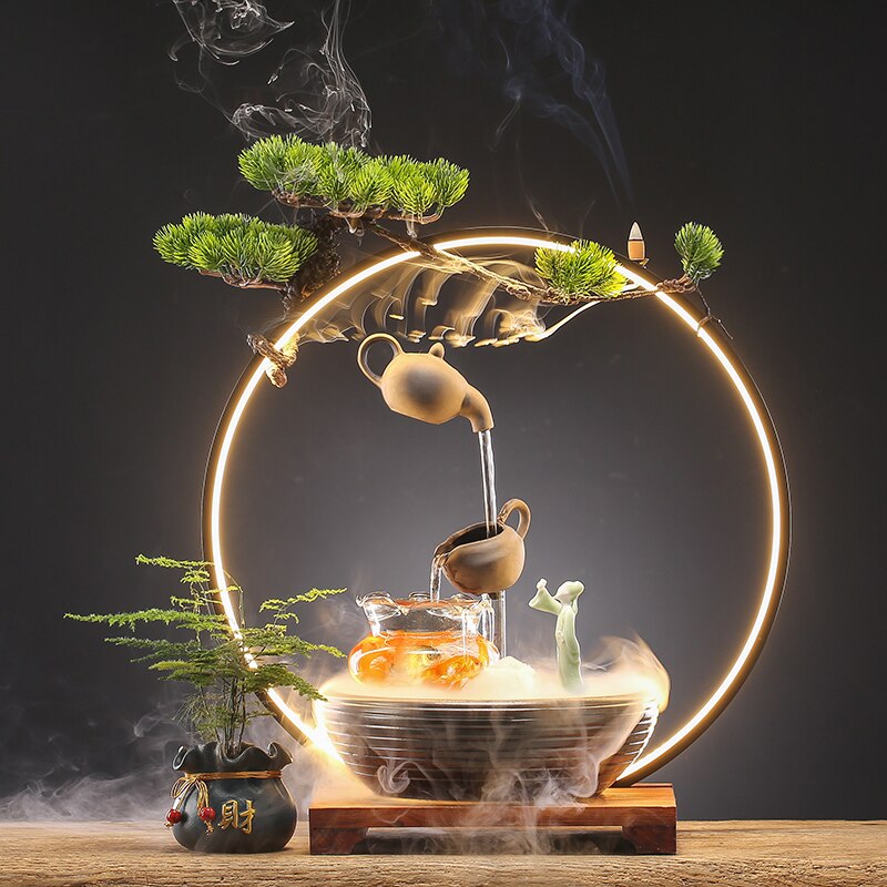 Luxury Waterfall Incense Burner Aromatherapy Mini Fountain - Image 4