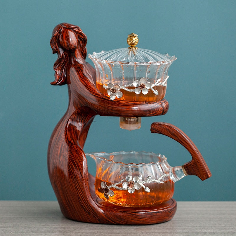 Dreamy Mermaid Wooden Teapot - Image 4