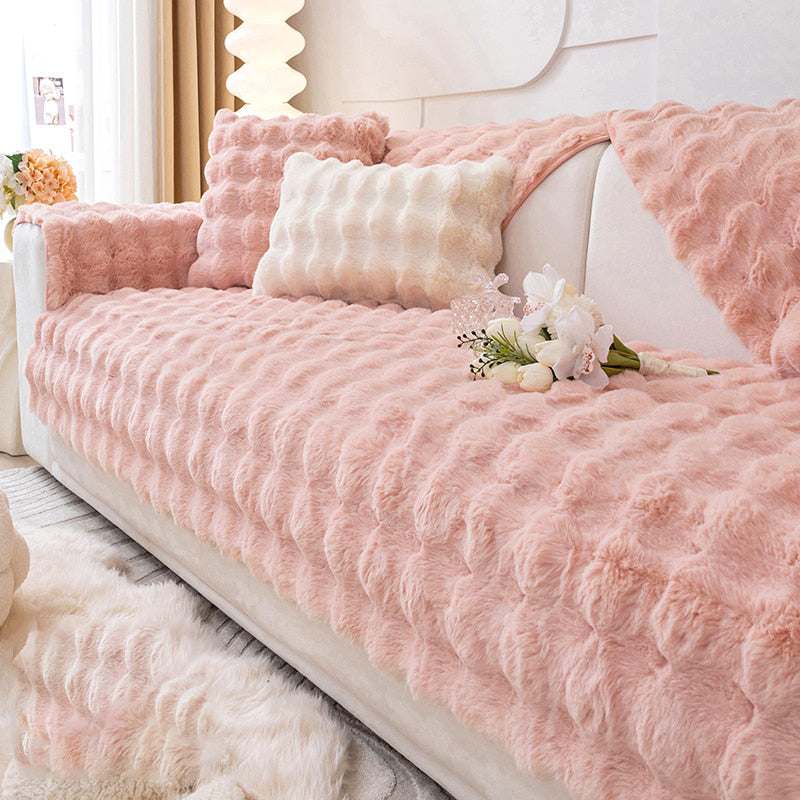 Snuggly Comfy Plush Sofa Cover - Image 9