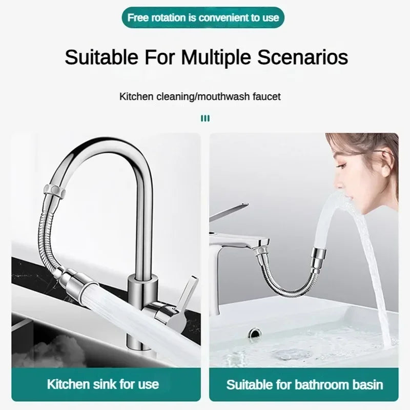 Universal Flexible Adjustable Kitchen Faucet Extender Nozzle - Image 3