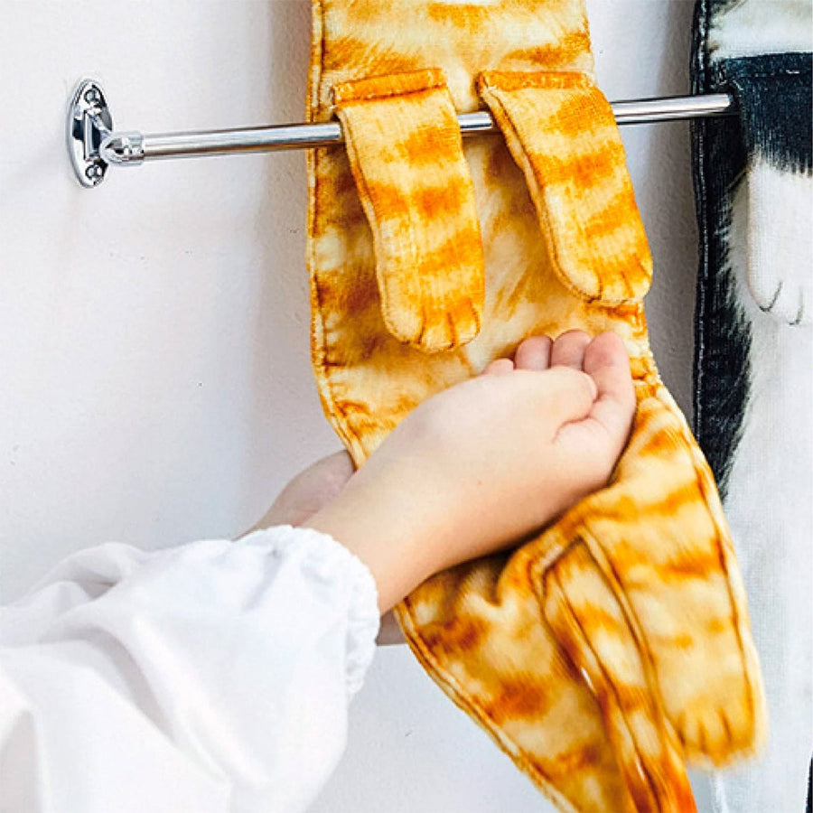 Quick-Dry Cat Soft Hand Towels - Image 2