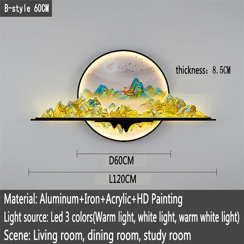 Mountain Sunset Scene LED Wall Lamp - Image 7