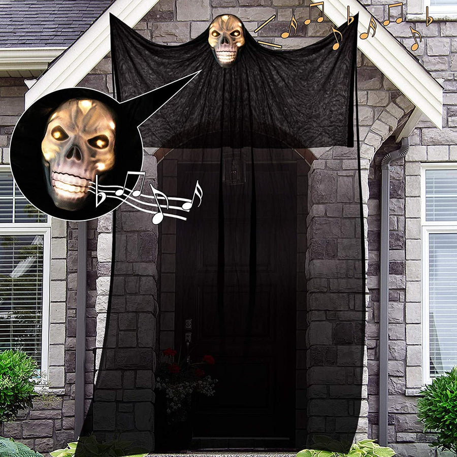 Ghost Skull Hangable Halloween Decoration - Image 0
