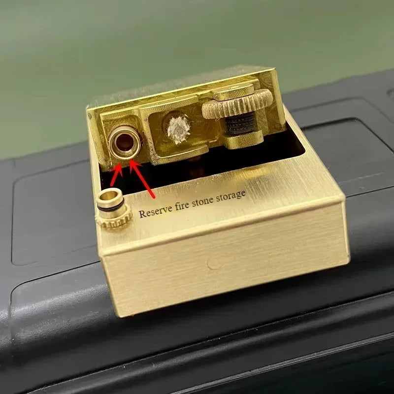Timeless Brass Matchbox Handmade Kerosene Lighter - Image 1