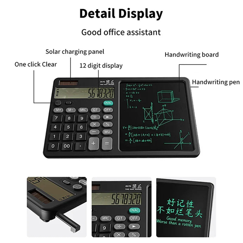 Portable Scientific LCD Notepad Calculator - Image 2