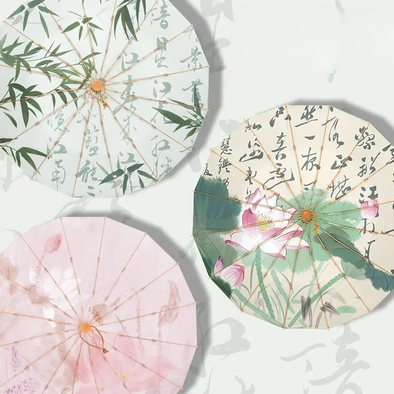 Handmade Bamboo Calligraphy Umbrella - Image 1