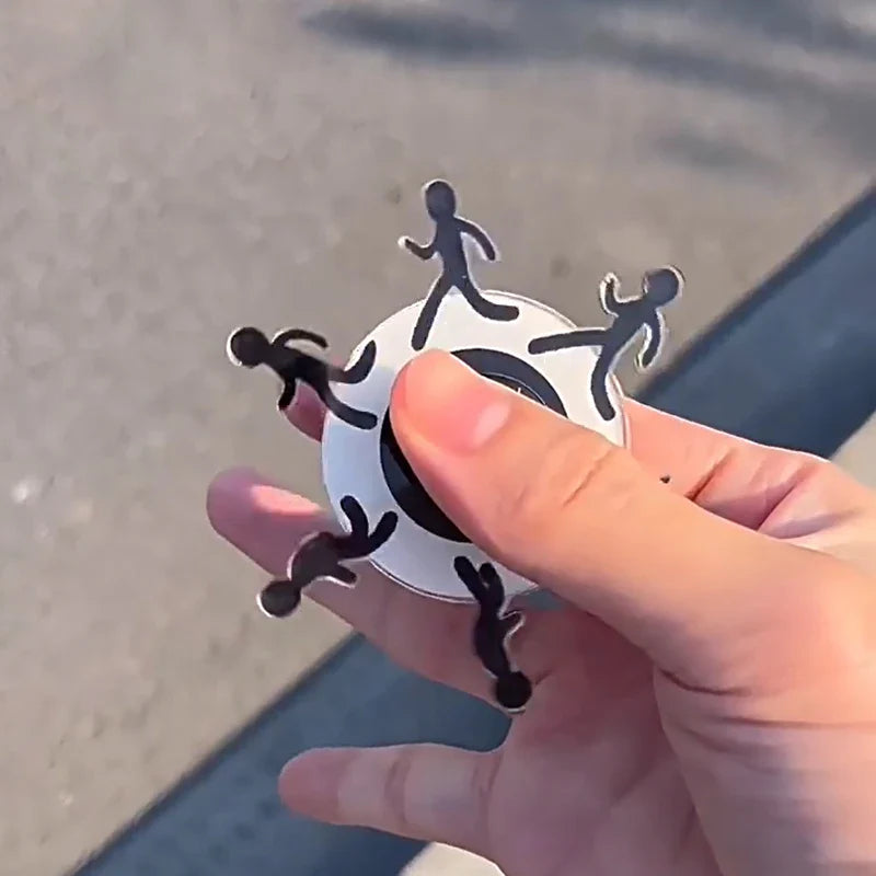 Running Stickman Optical Illusion Fidget Spinner - Image 1