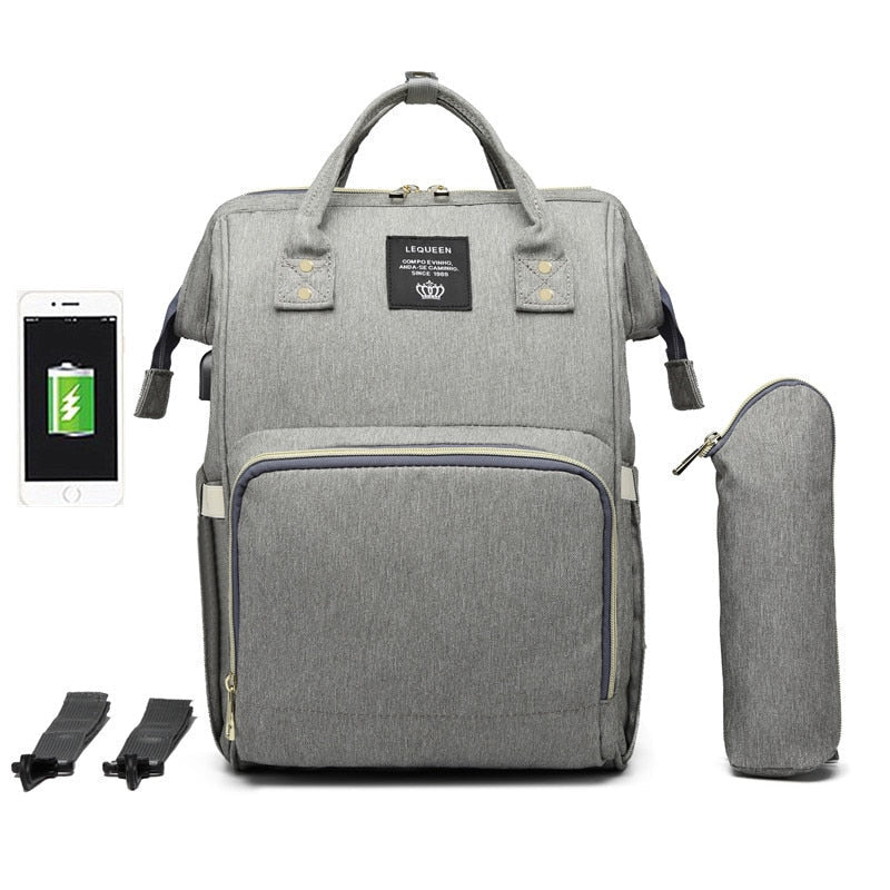 Large Capacity USB Mom Baby Diaper Backpack - Image 13