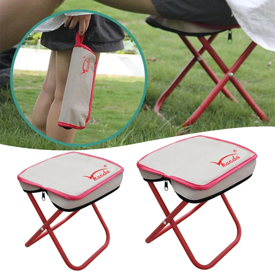 Space-Saving Lightweight Stainless Steel Foldable Stool - Image 1