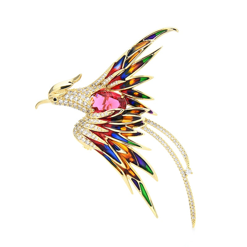 Colorful Flying Phoenix Brooches - Image 2