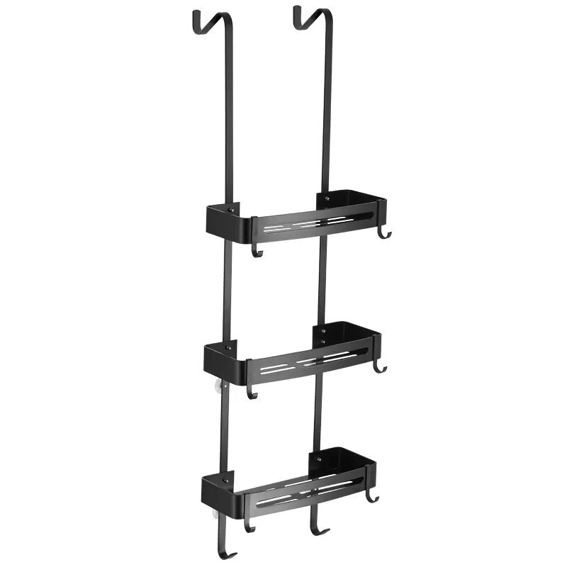 Sleek Shower Nail-Free Dual Layer Organizer Rack - Image 6