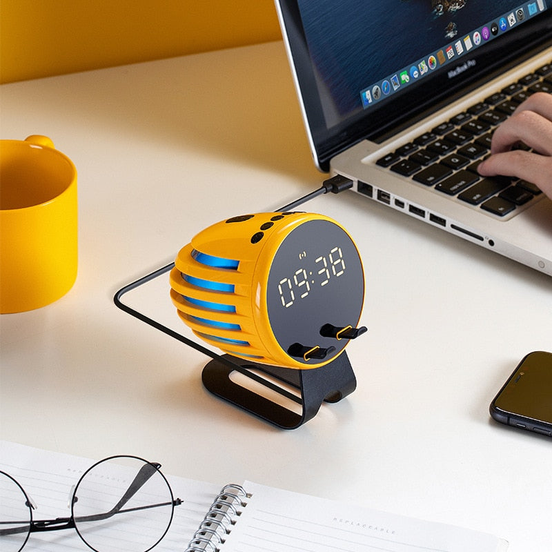 Elegance Symphony Wooden Bluetooth Speaker Clock - Image 1