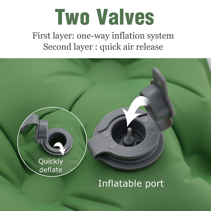 Portable Inflatable Built-in Pillow Nature Nest Camping Bed - Image 4