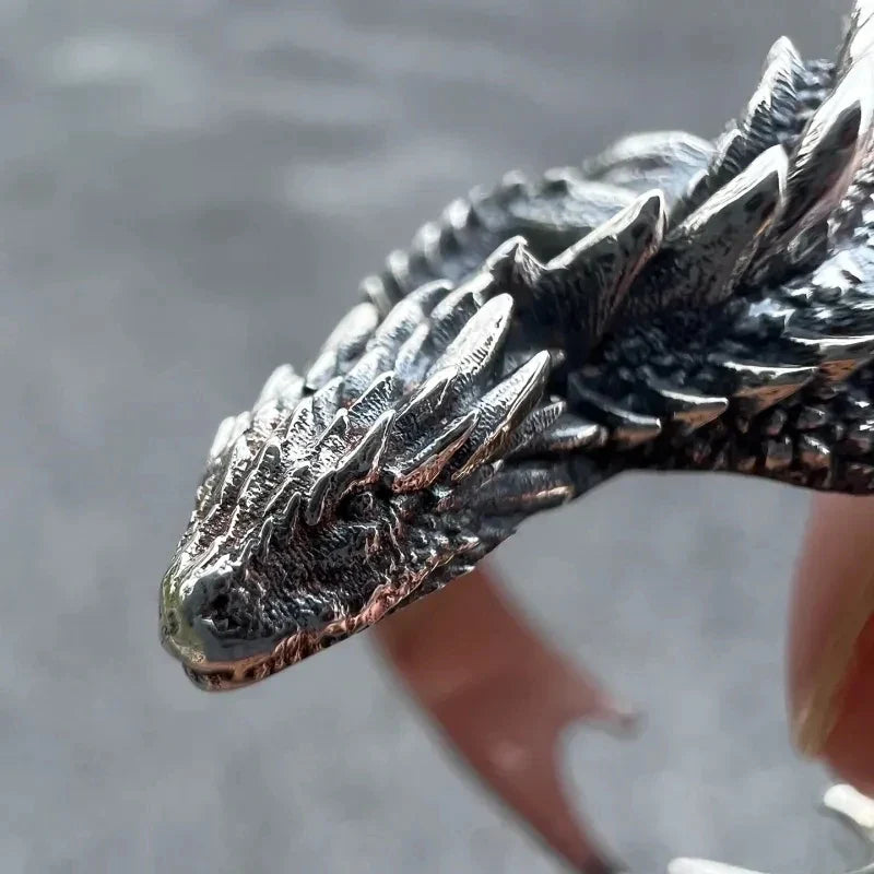 Majestic Dragon Wing Open Ring - Image 4