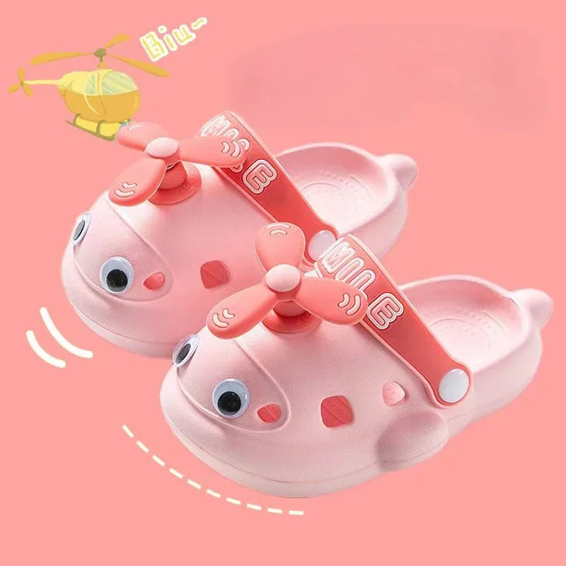 Cute Helicopter Kids Soft Slippers - Image 4