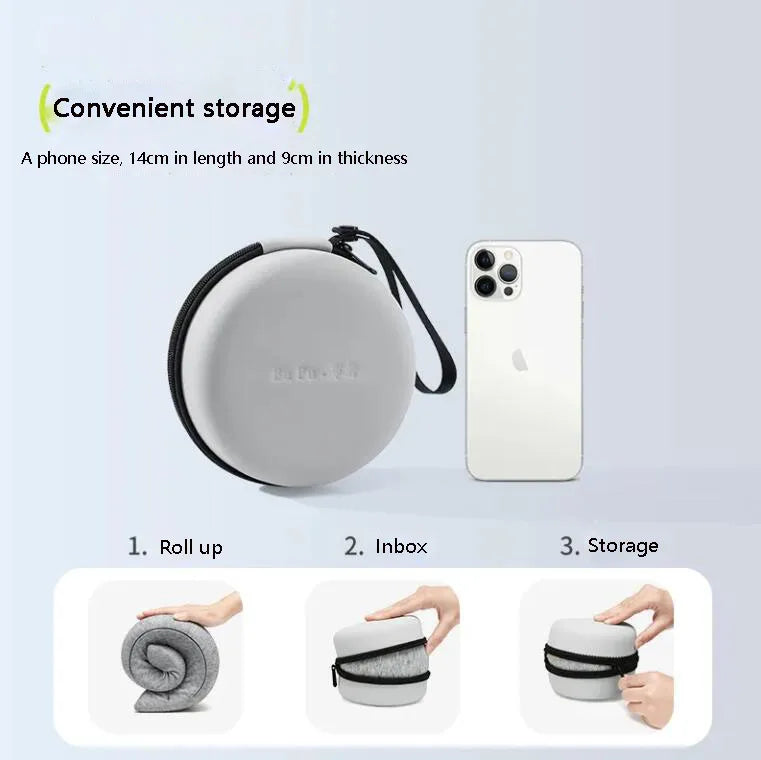U-Shaped Memory Foam Soft Built-in Storage Case Travel Pillow - Image 2