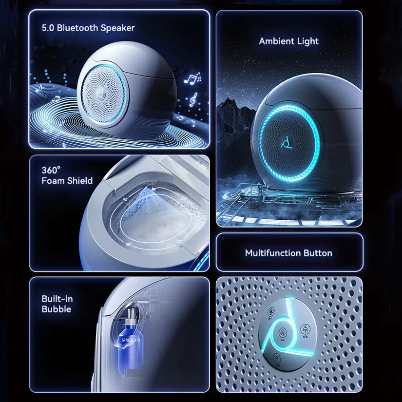 Automatic Radar Sensor Built-in Speaker Smart Egg-Shaped Toilet - Image 2