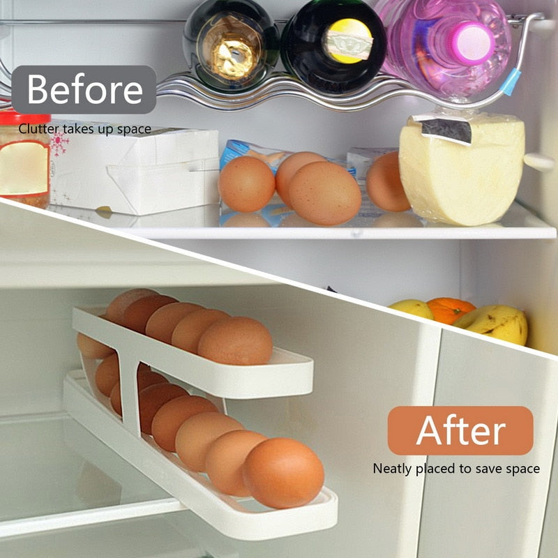 Automatic Egg Rolling Holder Organizer Rack - Image 2