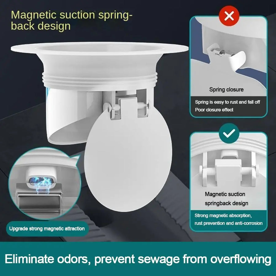 Anti-Smell Squat Toilet Plug Magnetic Stopper - Image 1