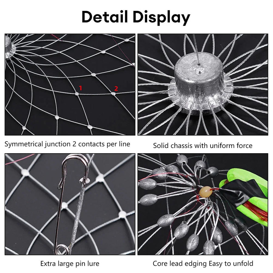 Collapsible Easy Open Trap Steel Fishing Net - Image 2
