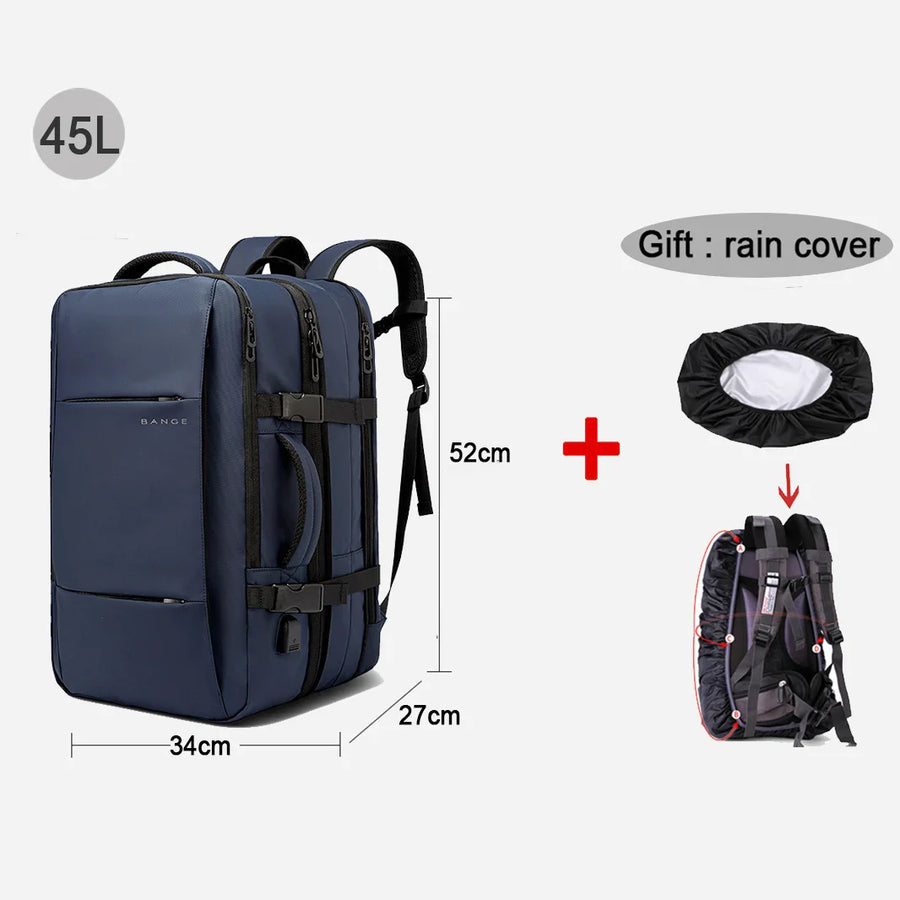 Modern Style Expandable Smart Large Waterproof Travel Backpack - Image 10