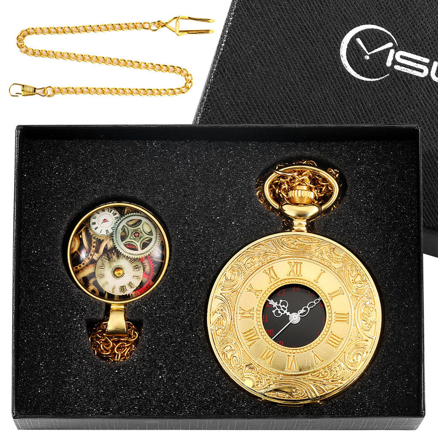 Digital Stainless Steel Pocket Watch Gift Set - Image 8