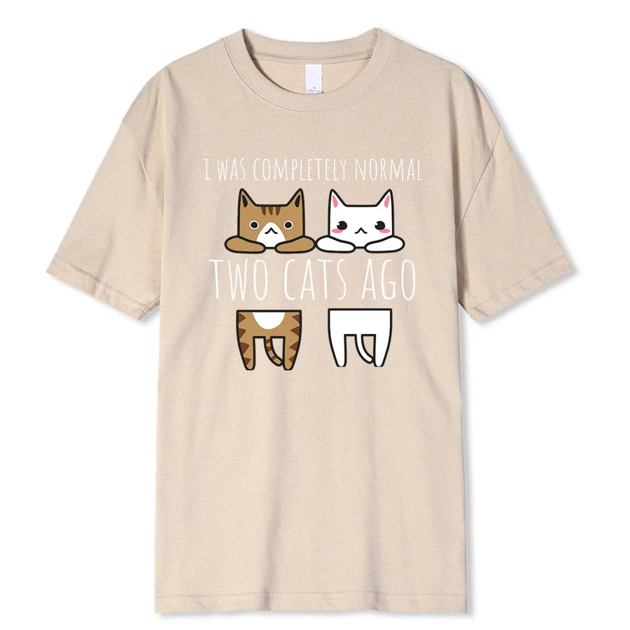 I Was Completely Normal Two Cats Ago Breathable Funny T-Shirt - Image 8