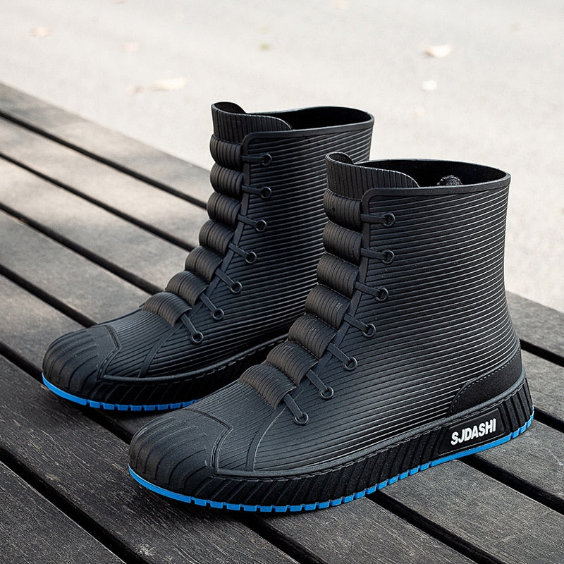 Rain Rider Slip-On Rubber Stylish Waterproof Boots - Image 6