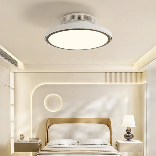 Modern Full Spectrum Invisible Blade LED Ceiling Fan Lamp - Image 0