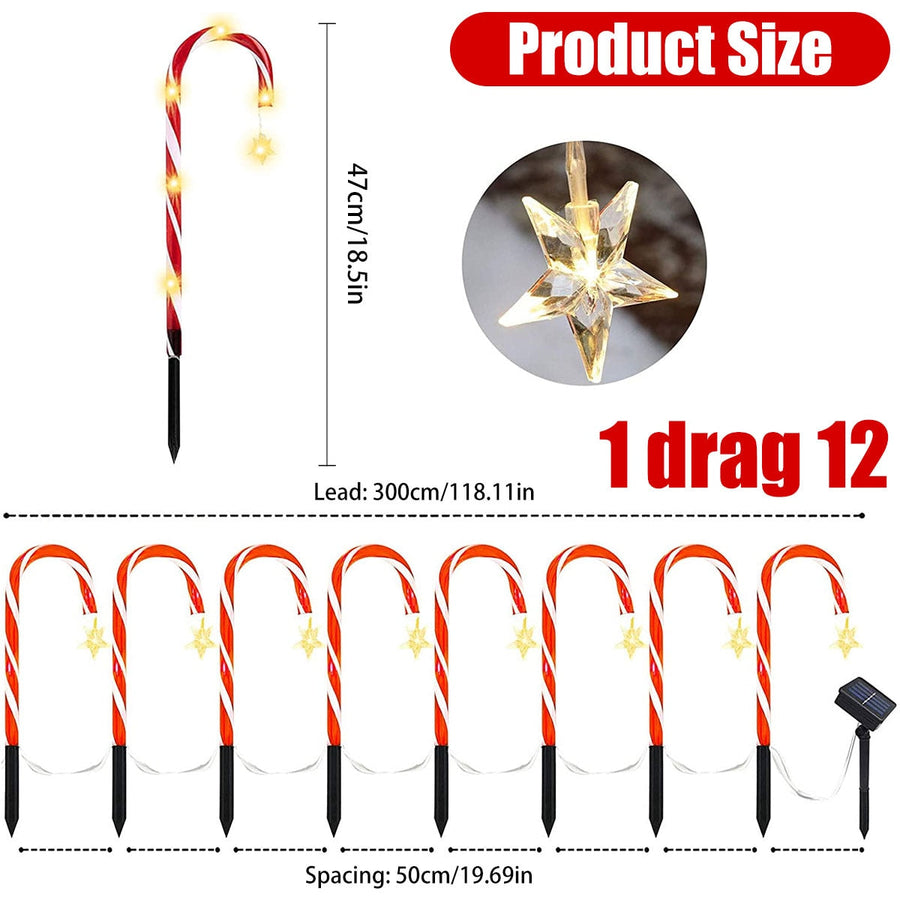 Candy Cane Lane LED Solar Lamp - Image 7