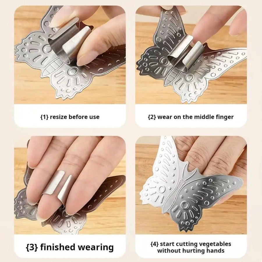 Butterfly Stainless Steel Adjustable Knife Shield Finger Protector - Image 3