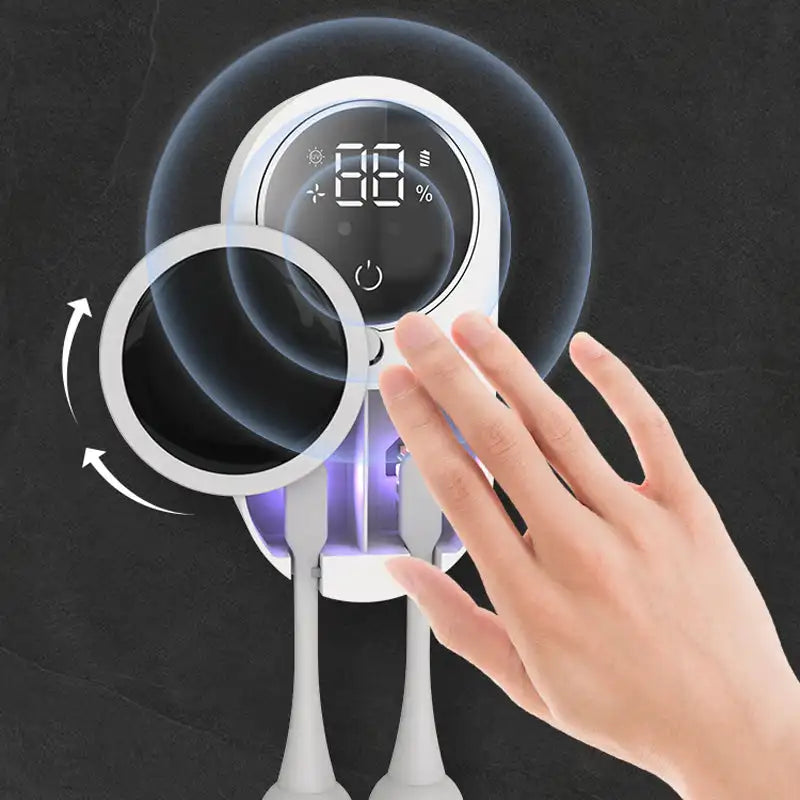 Wall-Mounted UV Light Sterilizer Toothbrush Holder - Image 1