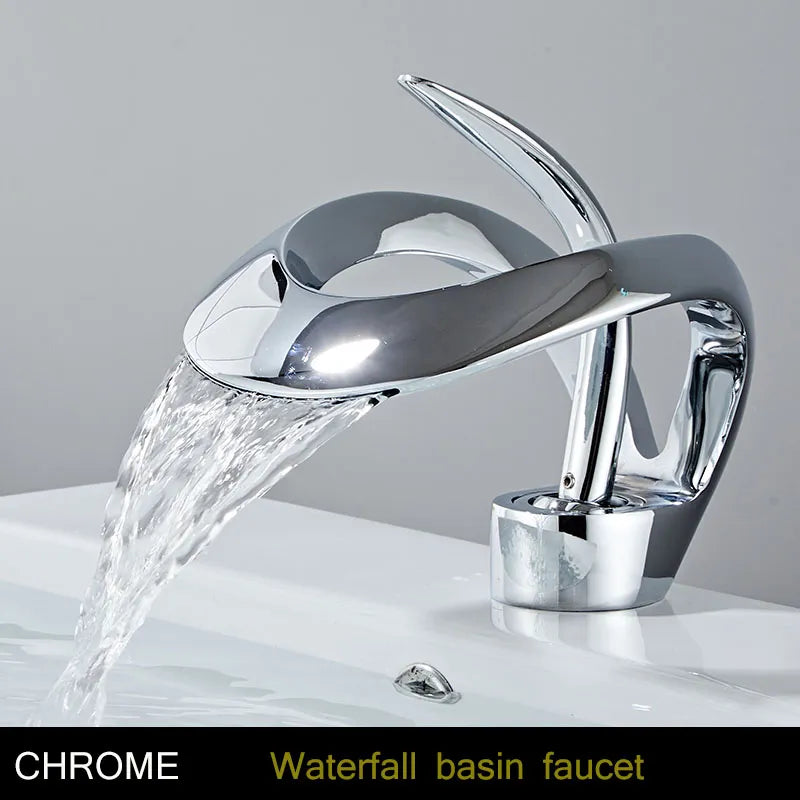 Modern Creative Brass Waterfall Design Faucet - Image 4