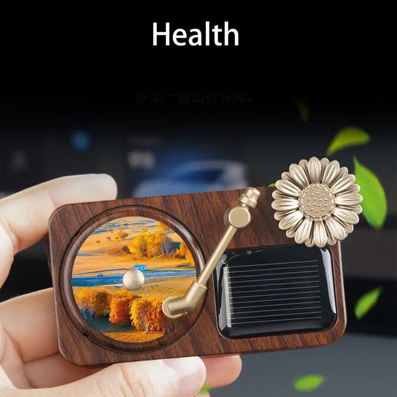 Rotating Solar Retro Record Player Car Air Fresheners - Image 5