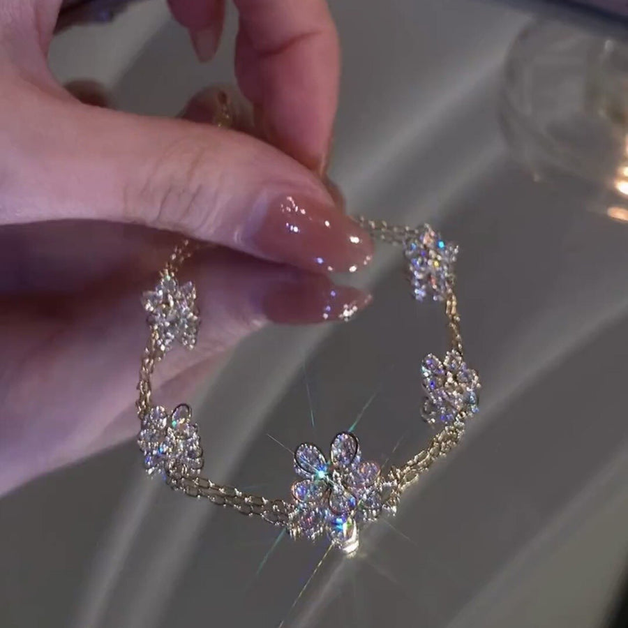 Floral Blossom Zircon Bracelet - Image 0