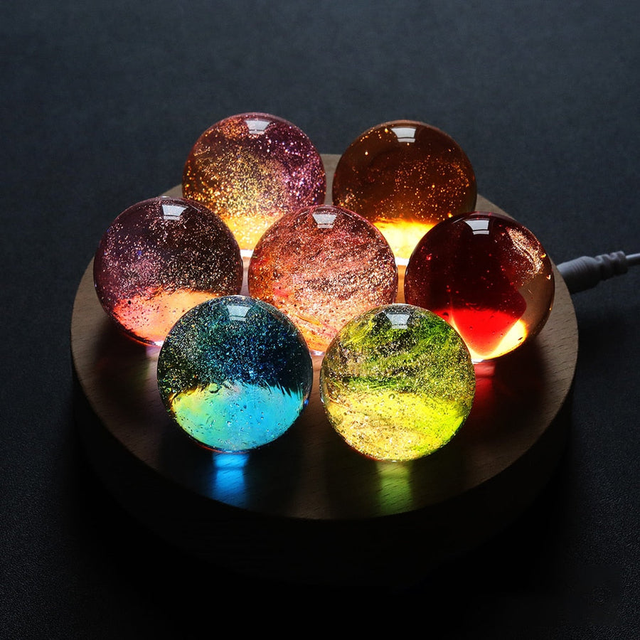 Colorful Luminous Galaxy Crystal Table Set - Image 0