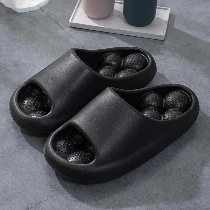 Bubble Arch Thick Sole Massaging Summer Slippers - Image 7