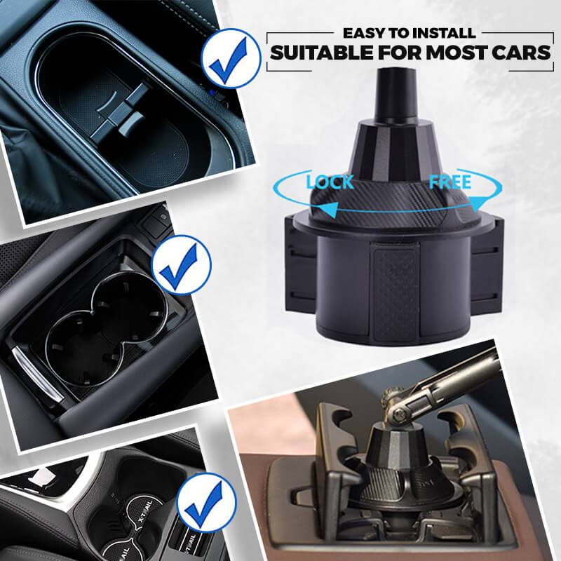 Adjustable Rotating Car Cup Holder Food Tray - Image 1
