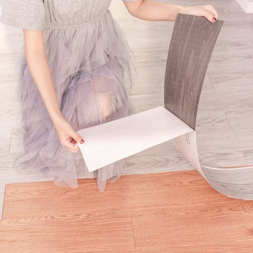 Modern Wood Grain PVC Self-Adhesive Floor Sticker - Image 0