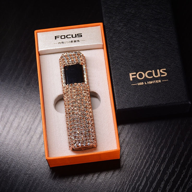 Sparkle Stone Rhinestone Rechargeable Portable Lighter - Image 12