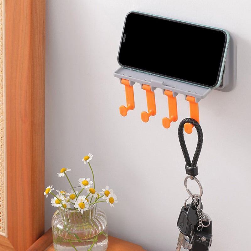 Wall-Mounted Phone Holder Kitchen Organizer Rack - Image 4