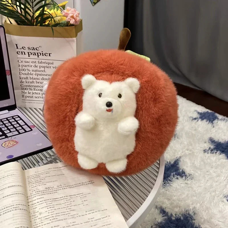 Adorable Puffy Hedgehog Apple Plushie - Image 5