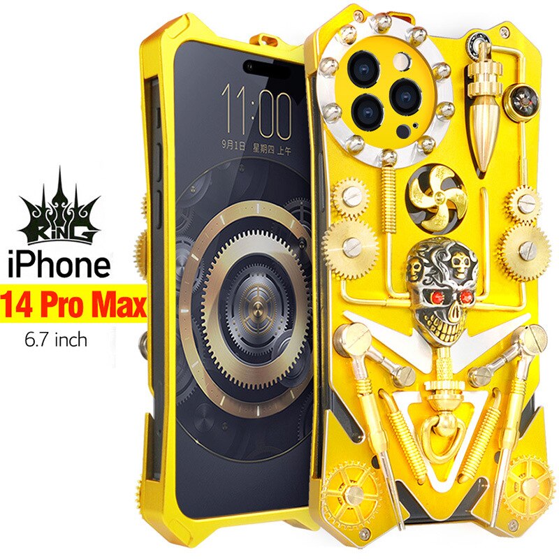 Mechanic Skull Cyberpunk Style iPhone Case - Image 17