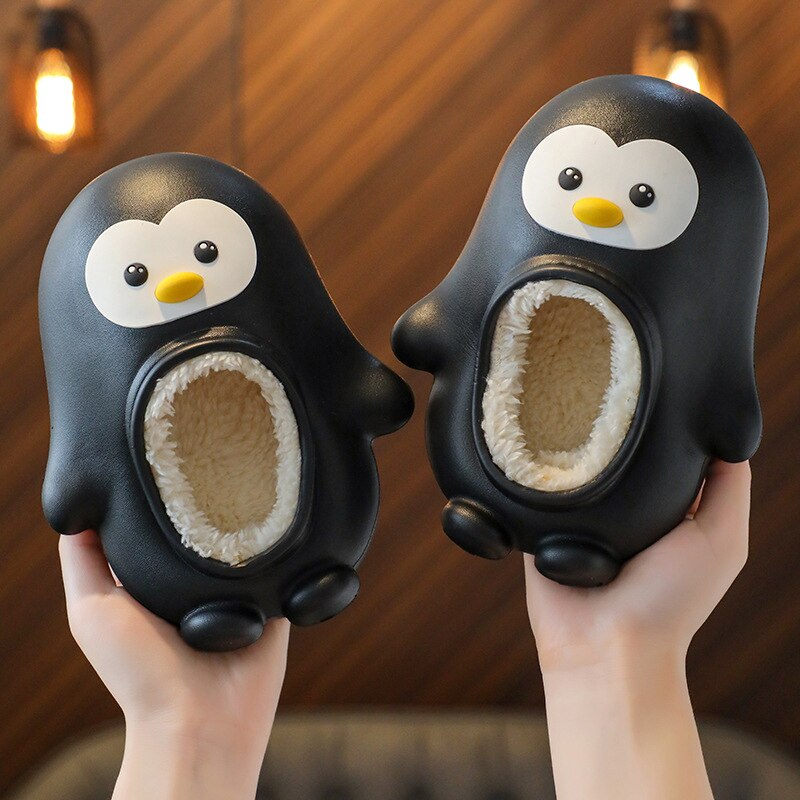 Mini Penguin Waterproof Warm Kids Slippers - Image 4